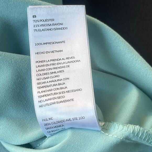 Figs Womens Catarina One Pocket Scrub Top Medium Blue Nursing Medical ER - Picture 7 of 12